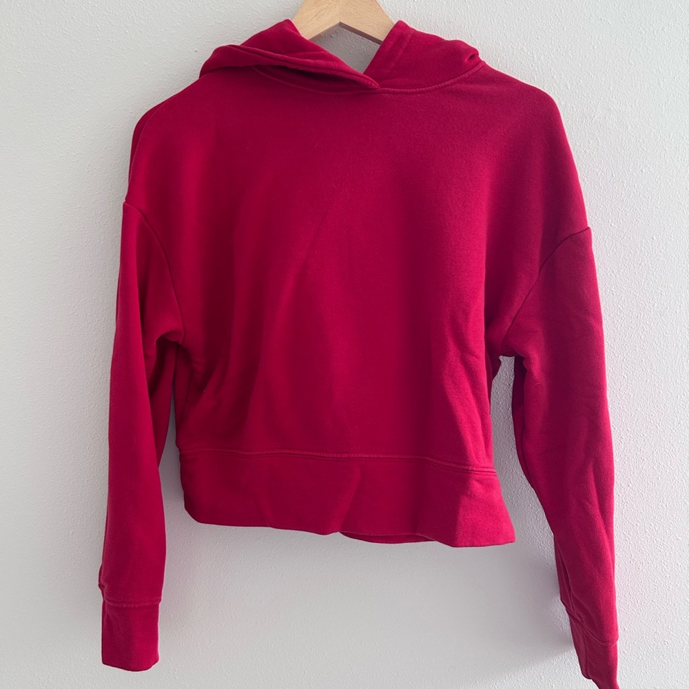 Zara Cropped Red Hoodie